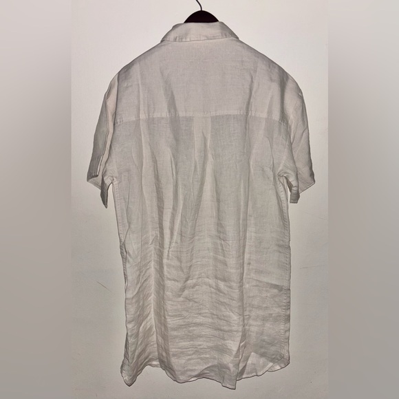 NWT J.Crew Utility shirtdress in linen Size Medium in Natural Off-White Resort - Picture 8 of 14